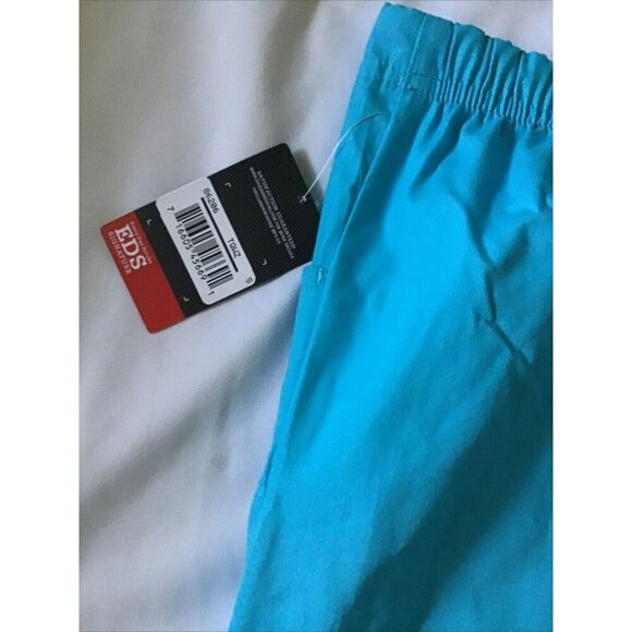 Dickies EDS Signature Womens Drawstring Scrub Pants Small Caribbean Blue Cotton - Picture 12 of 12